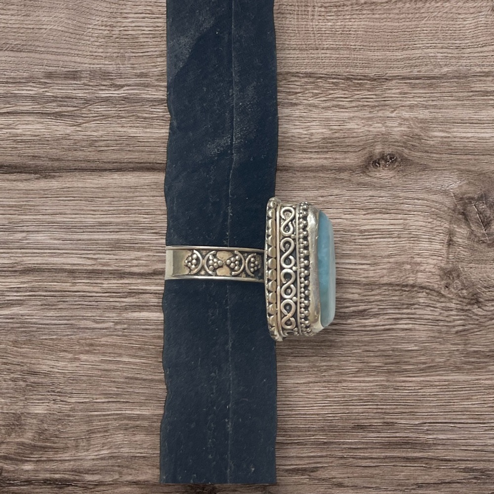 Larimar Silver Ring - image 3